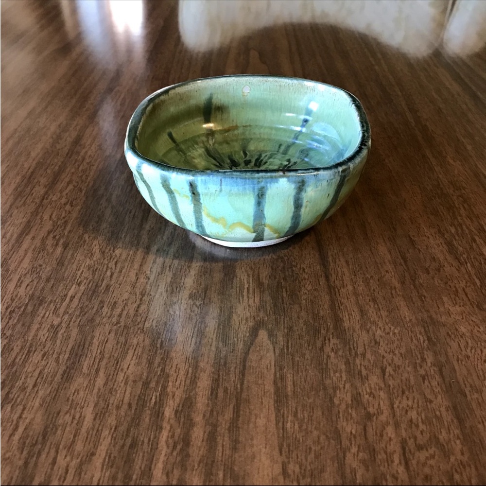 Handmade Studio Art Hobbyist Ceramic Glazed Abstract Decor Bowl 5.5 Diameter